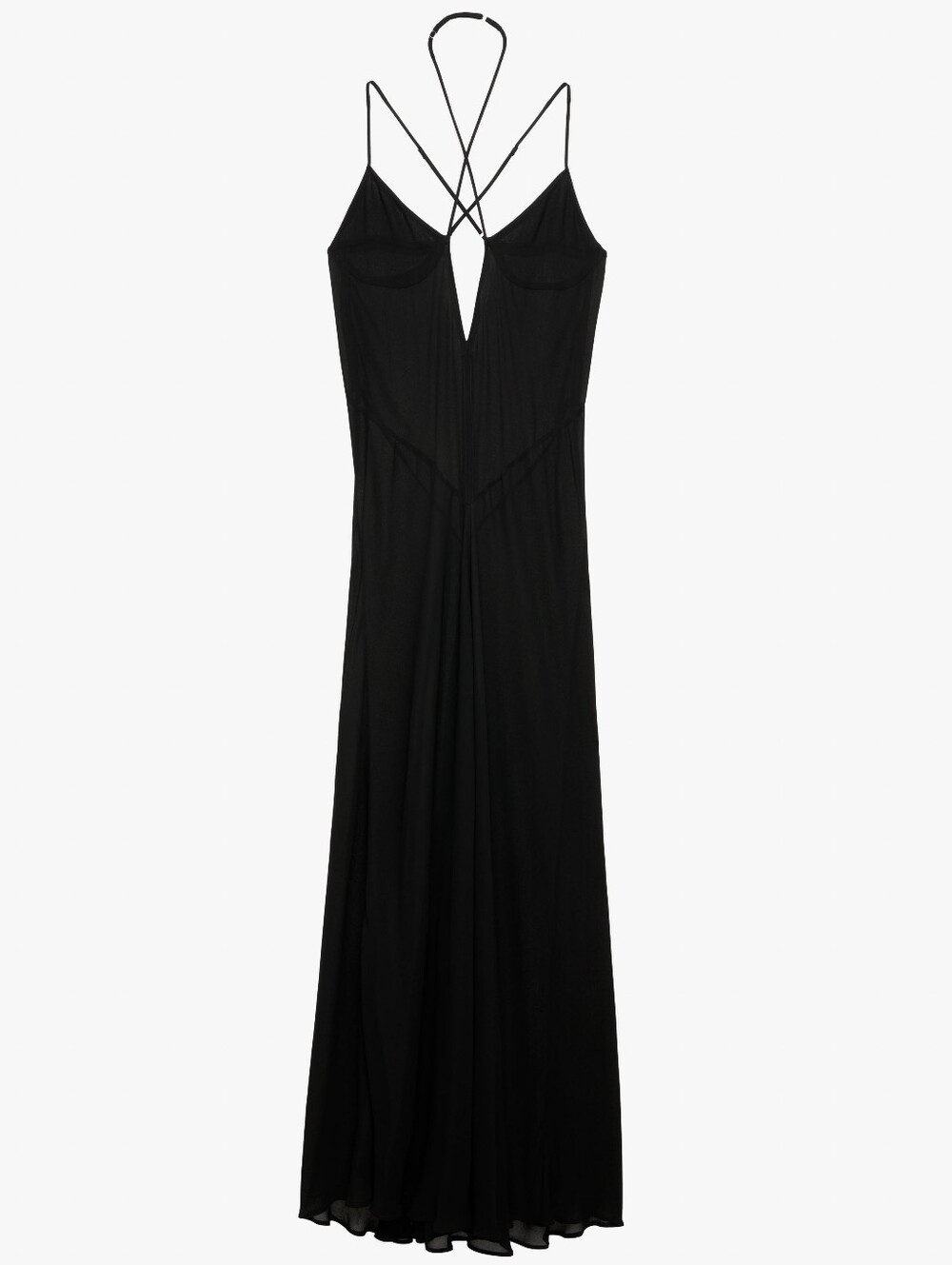 Elegant Black Strappy Maxi Dress